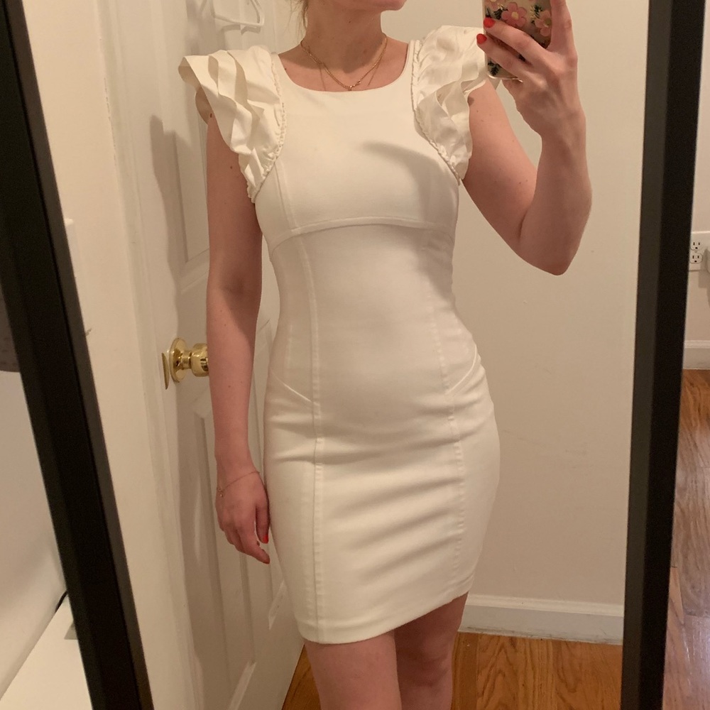 Ted Baker London Authentic White Ruffle Dress